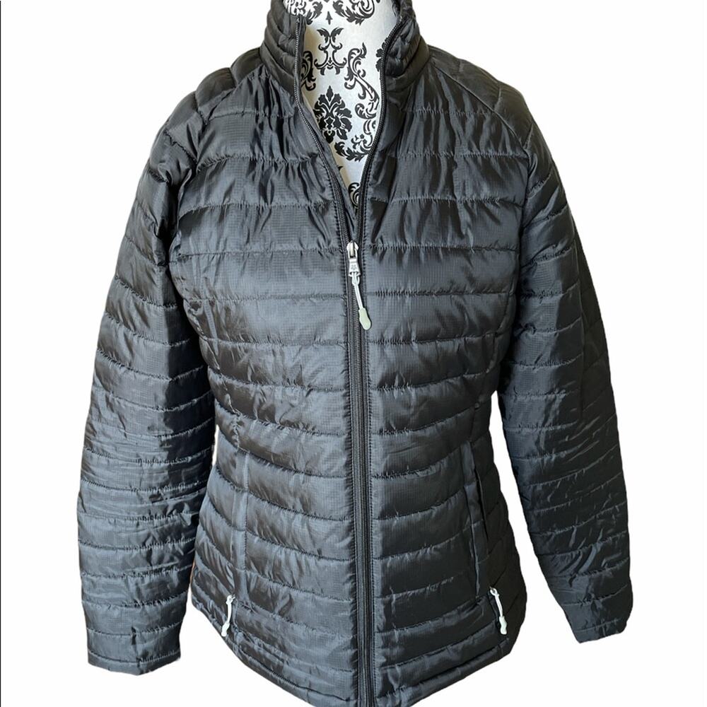 Tek Gear Lightweight Black Puffer Jacket Lined Medium